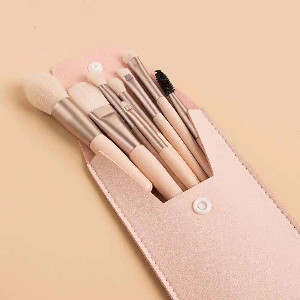 Super Luxury Quality Amazing 8Pcs Mini Travel Portable Soft Makeup Brushes Set Cosmetic Powder Eye Shadow Foundation