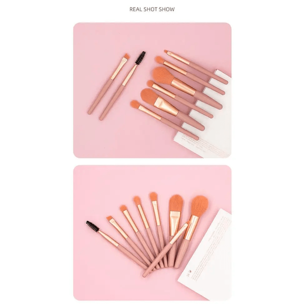 Super Luxury Quality Amazing 8Pcs Mini Travel Portable Soft Makeup Brushes Set Cosmetic Powder Eye Shadow Foundation