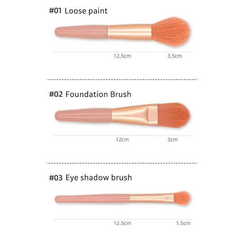 Super Luxury Quality Amazing 8Pcs Mini Travel Portable Soft Makeup Brushes Set Cosmetic Powder Eye Shadow Foundation