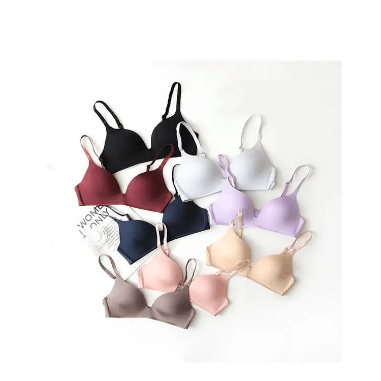 Top Quality Seamless Bras for Women Push Up Bra No Wire Brassiere A B Cup Underwear Bra Three Quarters 3/4 Cup Thin