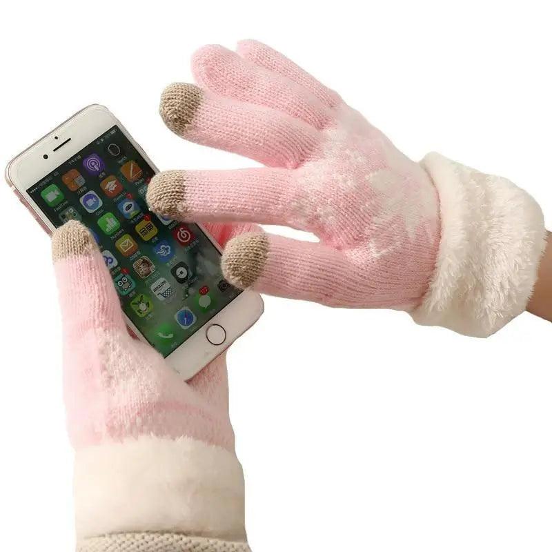 Touchscreen Thick Knitted Full Finger Women Gloves Classic Warm Soft Stylish Gloves For Women - STEVVEX Fashion - 717, classic gloves, cute gloves, fashionable gloves, full finger gloves, fur gloves, gloves, gloves for winter, gloves for women, knitted gloves, retro gloves, soft gloves, thick gloves, trendy gloves, vintage gloves, warm gloves, winter gloves, women gloves - Stevvex.com