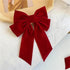 Trendy Bowknot Big Hair Bow With Long Brocade Tassel Ribbon Hair Clips Women Elegant Handmade Hairpin Hair Accessories
