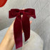 Trendy Bowknot Big Hair Bow With Long Brocade Tassel Ribbon Hair Clips Women Elegant Handmade Hairpin Hair Accessories