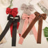 Trendy Bowknot Big Hair Bow With Long Brocade Tassel Ribbon Hair Clips Women Elegant Handmade Hairpin Hair Accessories