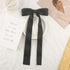 Trendy Bowknot Big Hair Bow With Long Brocade Tassel Ribbon Hair Clips Women Elegant Handmade Hairpin Hair Accessories