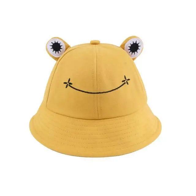 Unique Design Frog Bucket Hat for Women Summer Autumn Plain Female Panama Outdoor Hiking Beach Fishing Cap Sunscreen