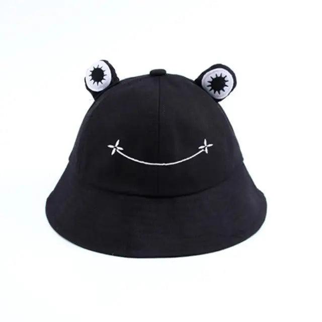 Unique Design Frog Bucket Hat for Women Summer Autumn Plain Female Panama Outdoor Hiking Beach Fishing Cap Sunscreen