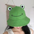 Unique Design Frog Bucket Hat for Women Summer Autumn Plain Female Panama Outdoor Hiking Beach Fishing Cap Sunscreen