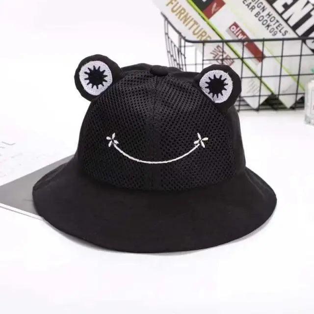 Unique Design Frog Bucket Hat for Women Summer Autumn Plain Female Panama Outdoor Hiking Beach Fishing Cap Sunscreen