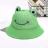 Unique Design Frog Bucket Hat for Women Summer Autumn Plain Female Panama Outdoor Hiking Beach Fishing Cap Sunscreen