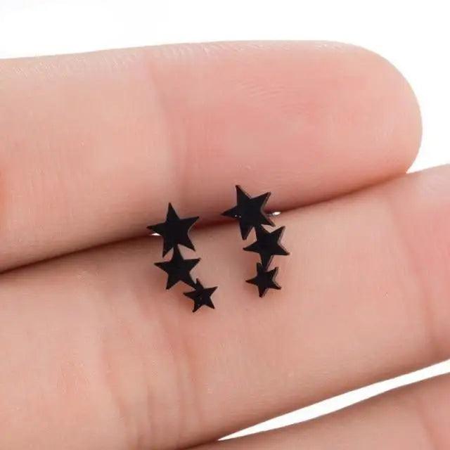 Unique Geoemetric Design Stainless Steel Black Earrings For Women And Men Fashionable Jewelry Gift For Friends - 13