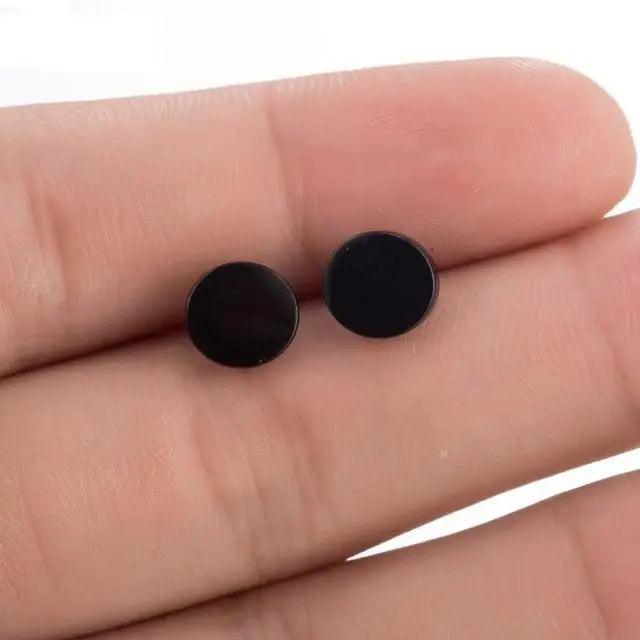 Unique Geoemetric Design Stainless Steel Black Earrings For Women And Men Fashionable Jewelry Gift For Friends - 12