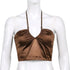 Vintage Brown Ladies Crop Top Luxury Women Summer Backless Tops Tees Girls Fashion Party Clothes Basic Bow Tie Crop Top - STEVVEX Fashion - 755, Backless Tops Tees, brown crop top, brown Tops Tees, clothes, clothes for women, crop top, crop tops, modern clothes, party clothes, pink crop top, red crop top, summer crop top, summer top tees, Tops Tees, women clothes - Stevvex.com