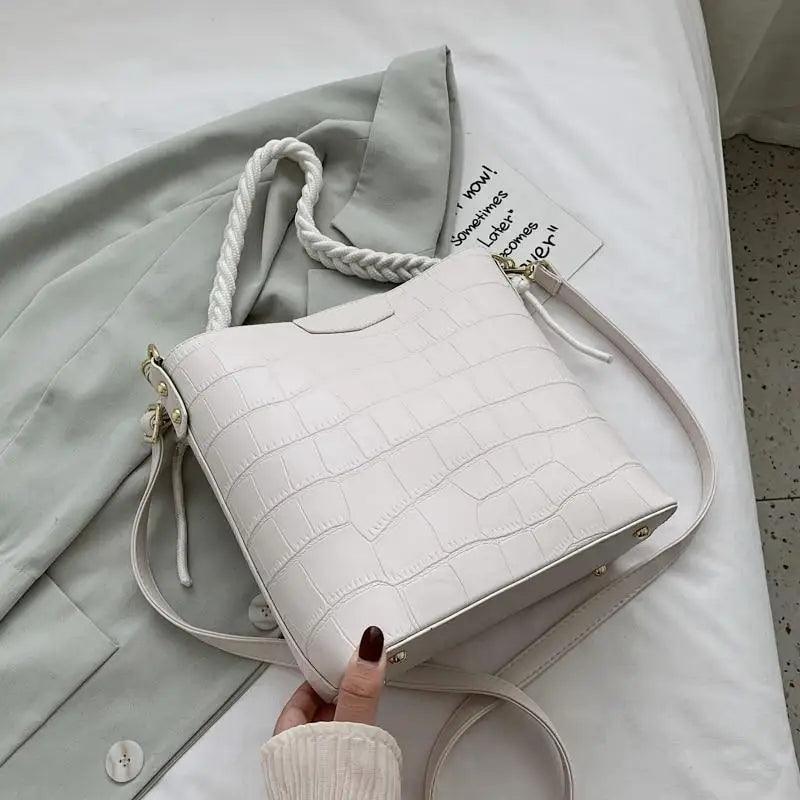 Vintage Style Fashionable Women's bucket bag Stone Pattern Shoulder Bag For Ladies Diagonal Female Bag - ALLURELATION - 575, Bag, Bags, bags for girls, bags for ladies, Bags in demand, Best deal on bags, Best selling Bags, business trip bag, business work bag, computer bag, Fashionable bucket bag, hot sale bags, Luxury Bags, Modern Bags, Party Bags, shoulder bag ladies, Stone Pattern Bag, Summer Style bags, Trendy Bags, Vintage Style bag, Women bag, Women Bags - Stevvex.com