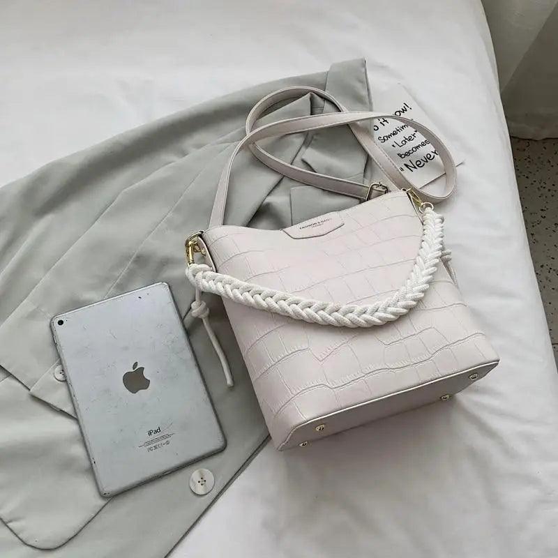 Vintage Style Fashionable Women's bucket bag Stone Pattern Shoulder Bag For Ladies Diagonal Female Bag - ALLURELATION - 575, Bag, Bags, bags for girls, bags for ladies, Bags in demand, Best deal on bags, Best selling Bags, business trip bag, business work bag, computer bag, Fashionable bucket bag, hot sale bags, Luxury Bags, Modern Bags, Party Bags, shoulder bag ladies, Stone Pattern Bag, Summer Style bags, Trendy Bags, Vintage Style bag, Women bag, Women Bags - Stevvex.com