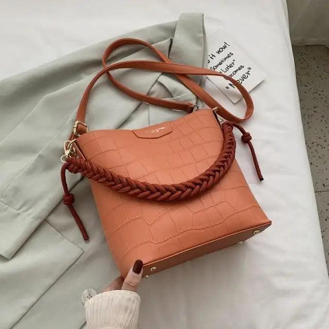Vintage Style Fashionable Women's bucket bag Stone Pattern Shoulder Bag For Ladies Diagonal Female Bag - ALLURELATION - 575, Bag, Bags, bags for girls, bags for ladies, Bags in demand, Best deal on bags, Best selling Bags, business trip bag, business work bag, computer bag, Fashionable bucket bag, hot sale bags, Luxury Bags, Modern Bags, Party Bags, shoulder bag ladies, Stone Pattern Bag, Summer Style bags, Trendy Bags, Vintage Style bag, Women bag, Women Bags - Stevvex.com