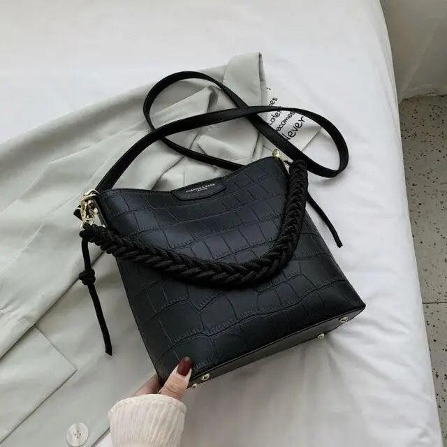 Vintage Style Fashionable Women's bucket bag Stone Pattern Shoulder Bag For Ladies Diagonal Female Bag - ALLURELATION - 575, Bag, Bags, bags for girls, bags for ladies, Bags in demand, Best deal on bags, Best selling Bags, business trip bag, business work bag, computer bag, Fashionable bucket bag, hot sale bags, Luxury Bags, Modern Bags, Party Bags, shoulder bag ladies, Stone Pattern Bag, Summer Style bags, Trendy Bags, Vintage Style bag, Women bag, Women Bags - Stevvex.com