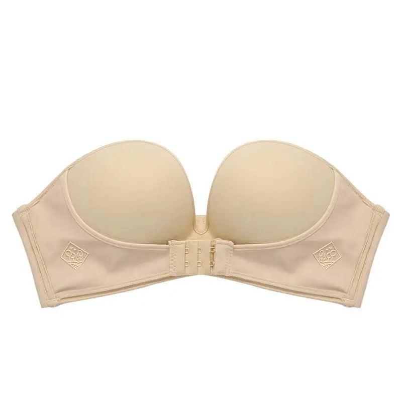 Vintage Style Front Closure Sexy Push Up Bra Women Invisible Bras Underwear Lingerie for Female Brassiere Strapless