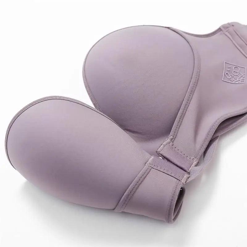 Vintage Style Front Closure Sexy Push Up Bra Women Invisible Bras Underwear Lingerie for Female Brassiere Strapless