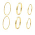Vintage Style Gold Round Twist Rings Set For Women And Girls Ring Trendy Metal Knuckle Finger Rings Jewelry