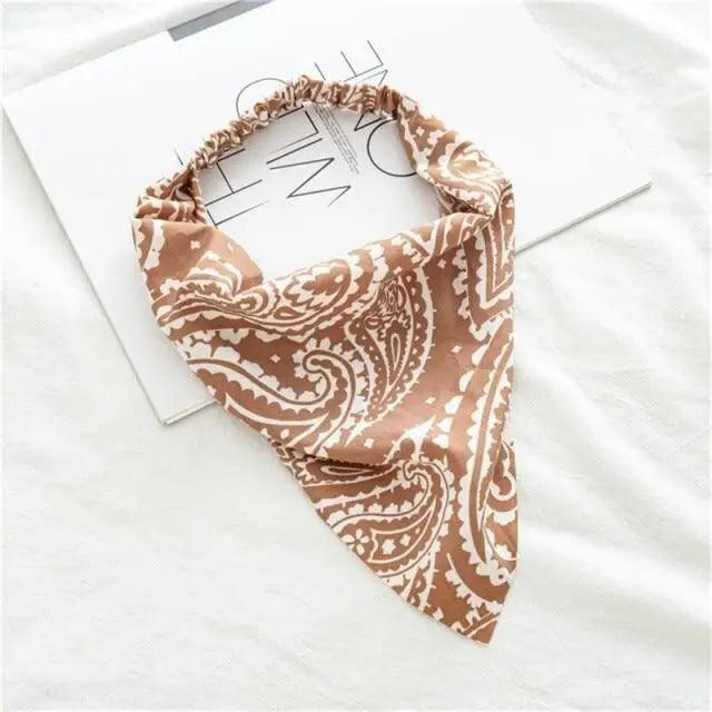 Vintage Style Women’s Bandana Hair Band Scarf Print Paisley Bandanas Headwear Wrist Head Wrap Hair Scarf Headwear
