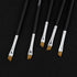 Women Makeup Brush 5Pcs Professional Black Eyebrow Inclined Flat Angled Brush Makeup Tool Wooden Pole Eyeliner