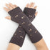 Women Vintage Gloves Hand Warmer Winter Gloves Women Arm Heart Mitten Warm Fingerless Gloves - STEVVEX Fashion - 717, autumn gloves, brown gloves, colorful gloves, comfortable gloves, Fingerless Gloves, glove, gloves, long gloves, long winter gloves, modern gloves, red gloves, stylish gloves, warm gloves, winter gloves, women gloves - Stevvex.com