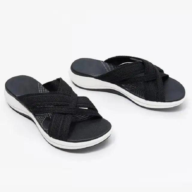 Womens New Summer Retro Sandals Flat Casual Elegant Soft Modern Beach Sandals - ALLURELATION - 502, Beach Sandals, Bedge Sandals, Black Sandals, Blue Womens Sandals, Casual Womens Shoes, Classic Women's Sandals, Colorful Sandals, Comfort Sandals, Cotton Fabric Sandals, Elegant Sandals, Fashion Sandals, Sandals, Shoes, Summer Sandals, Women Sandals, Women Shoes, Womens Sandals, Womens Shoes - Stevvex.com