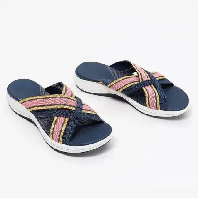 Womens New Summer Retro Sandals Flat Casual Elegant Soft Modern Beach Sandals - ALLURELATION - 502, Beach Sandals, Bedge Sandals, Black Sandals, Blue Womens Sandals, Casual Womens Shoes, Classic Women's Sandals, Colorful Sandals, Comfort Sandals, Cotton Fabric Sandals, Elegant Sandals, Fashion Sandals, Sandals, Shoes, Summer Sandals, Women Sandals, Women Shoes, Womens Sandals, Womens Shoes - Stevvex.com