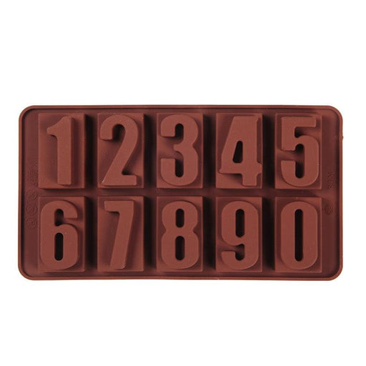 0-9 Digital Chocolate Silicone Molds Cake Dessert Baking Tools Decoration Homemade Single Decomposed Number Mould Digital Shaped Chocolate Mold Silicone Digital Mold Trays Chocolate Candy Dessert Ice Cream Mold