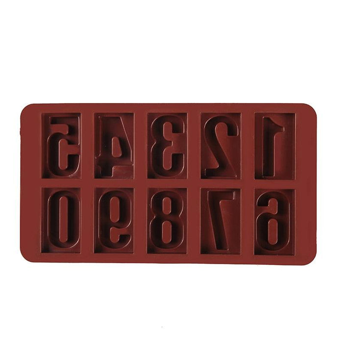 0-9 Digital Chocolate Silicone Molds Cake Dessert Baking Tools Decoration Homemade Single Decomposed Number Mould Digital Shaped Chocolate Mold Silicone Digital Mold Trays Chocolate Candy Dessert Ice Cream Mold