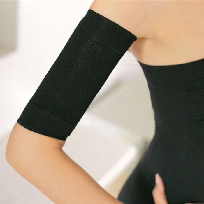1 Pair Arm Sleeve Weight Loss Calories Slim Slimming Arm Shaper Weight Loss Fat Burning Wrap Bands Massager Sleeve Wrap Weight Loss Fat Burning Running Arm Warmers Comfortable Soft Arm Cover For Indoor And Outdoor