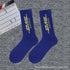 1 Pair Brand New Fashion Pure Cotton Black White Crew Unisex Socks Sports High Skateboard Blaze Street Wear Happy Long Warm Winter And Autumn Socks For Men And Women