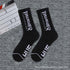 1 Pair Brand New Fashion Pure Cotton Black White Crew Unisex Socks Sports High Skateboard Blaze Street Wear Happy Long Warm Winter And Autumn Socks For Men And Women