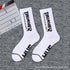 1 Pair Brand New Fashion Pure Cotton Black White Crew Unisex Socks Sports High Skateboard Blaze Street Wear Happy Long Warm Winter And Autumn Socks For Men And Women