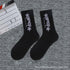 1 Pair Brand New Fashion Pure Cotton Black White Crew Unisex Socks Sports High Skateboard Blaze Street Wear Happy Long Warm Winter And Autumn Socks For Men And Women