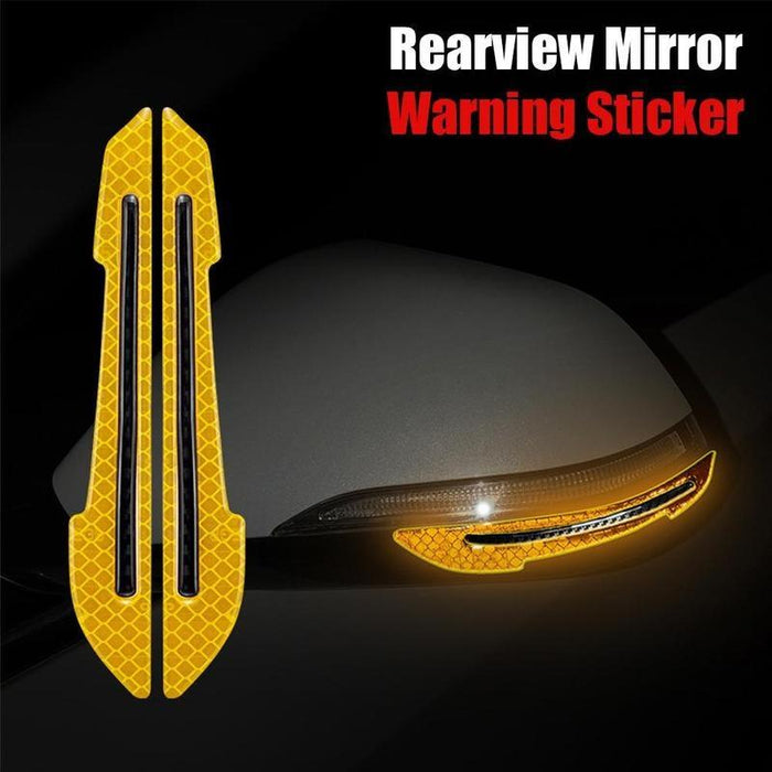 1 Pair Car Rearview Mirror Reflective Sticker Car-styling Safety Warning Reflective Sticker Car Rearview Mirror Decorative Strip Reflective Car Stickers Set Rearview Mirror Reflective Warning Stickers Car Side Reflective Stickers