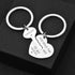 1 Pair Couple Key Chain Ring Set "I LOVE YOU" With Red Heart Keychains Originality Car Key Accessories Couples Keychain Boyfriend Girlfriend Keyring Car Key Decoration Women Men Car Keychain
