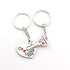 1 Pair Couple Key Chain Ring Set "I LOVE YOU" With Red Heart Keychains Originality Car Key Accessories Couples Keychain Boyfriend Girlfriend Keyring Car Key Decoration Women Men Car Keychain