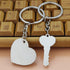 1 Pair Couple Key Chain Ring Set "I LOVE YOU" With Red Heart Keychains Originality Car Key Accessories Couples Keychain Boyfriend Girlfriend Keyring Car Key Decoration Women Men Car Keychain