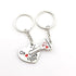 1 Pair Couple Key Chain Ring Set "I LOVE YOU" With Red Heart Keychains Originality Car Key Accessories Couples Keychain Boyfriend Girlfriend Keyring Car Key Decoration Women Men Car Keychain