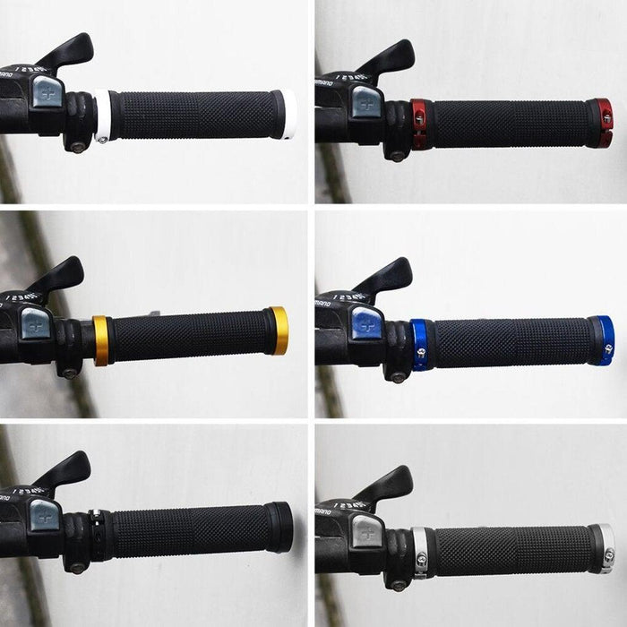 1 pair  Road Cycling Handlebar Grips Anti-Skid Rubber Bicycle Grips Mountain Bike Lock On Bicycle Handlebars End Grips Handle Grip With Aluminum Lock Bike Grip For Scooter Cruiser Tricycle Wheel Chair Mountain Road Urban Foldable Bike