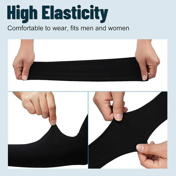 1 Pair Unisex Cool Cycling Sleeve Sport Cooling Arm Sleeves Anti-sunburn Sunscreen UV Sports Fitness Sun Protection Arm Women Sleeves Cooling Arms Men Sports Safety Sleeves Long Soft Tennis Arm Cover
