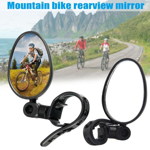 1 Pair Universal Mini Rotary Rearview Handlebar Glass Mirror For Mountain Road Bike Bicycle Adjustable Wide Angle Bicycle Rear View Mirror HD Mirror Handlebar Mount Adaptor For Mountain Bike Motorcycle Bike