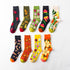 1 Pair Women Socks Cartoon Dog Octopus Flower Plant Kawaii Funny Casual Female Cotton Sock Hosiery Streetwear Harajuku Crew Sock For Women
