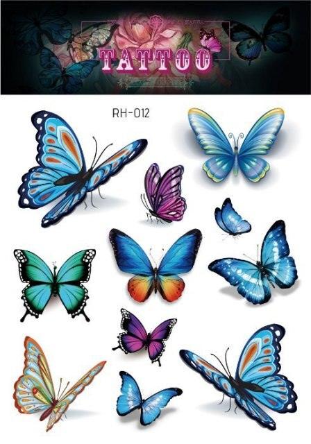 1 Pc Butterfly 3D Temporary Tattoo 52 Style Waterproof Butterfly Tattoos Stickers Temporary Colorful Design For Womens - STEVVEX Beauty - 103, 3D Tattoo, Arm Tattoo, Beauty, Black Tattoos, Body Tattoo, Boys Tattoo, Butterfly Tattoo, Fashion Tattoo, Realistic Tattoo, Small Tattoo, Tattoo, Waterproof Tattoo, Women Tattoo, Womens Tattoo - Stevvex.com
