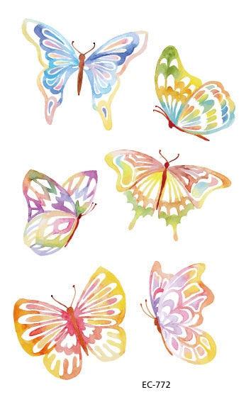 1 Pc Butterfly 3D Temporary Tattoo 52 Style Waterproof Butterfly Tattoos Stickers Temporary Colorful Design For Womens - STEVVEX Beauty - 103, 3D Tattoo, Arm Tattoo, Beauty, Black Tattoos, Body Tattoo, Boys Tattoo, Butterfly Tattoo, Fashion Tattoo, Realistic Tattoo, Small Tattoo, Tattoo, Waterproof Tattoo, Women Tattoo, Womens Tattoo - Stevvex.com