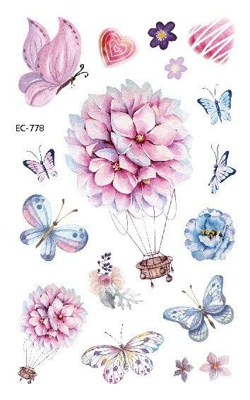 1 Pc Butterfly 3D Temporary Tattoo 52 Style Waterproof Butterfly Tattoos Stickers Temporary Colorful Design For Womens - STEVVEX Beauty - 103, 3D Tattoo, Arm Tattoo, Beauty, Black Tattoos, Body Tattoo, Boys Tattoo, Butterfly Tattoo, Fashion Tattoo, Realistic Tattoo, Small Tattoo, Tattoo, Waterproof Tattoo, Women Tattoo, Womens Tattoo - Stevvex.com
