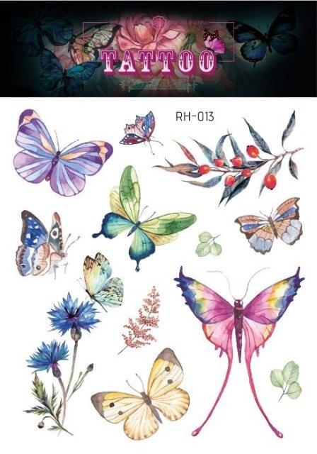 1 Pc Butterfly 3D Temporary Tattoo 52 Style Waterproof Butterfly Tattoos Stickers Temporary Colorful Design For Womens - STEVVEX Beauty - 103, 3D Tattoo, Arm Tattoo, Beauty, Black Tattoos, Body Tattoo, Boys Tattoo, Butterfly Tattoo, Fashion Tattoo, Realistic Tattoo, Small Tattoo, Tattoo, Waterproof Tattoo, Women Tattoo, Womens Tattoo - Stevvex.com