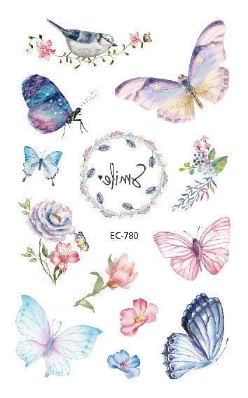 1 Pc Butterfly 3D Temporary Tattoo 52 Style Waterproof Butterfly Tattoos Stickers Temporary Colorful Design For Womens - STEVVEX Beauty - 103, 3D Tattoo, Arm Tattoo, Beauty, Black Tattoos, Body Tattoo, Boys Tattoo, Butterfly Tattoo, Fashion Tattoo, Realistic Tattoo, Small Tattoo, Tattoo, Waterproof Tattoo, Women Tattoo, Womens Tattoo - Stevvex.com
